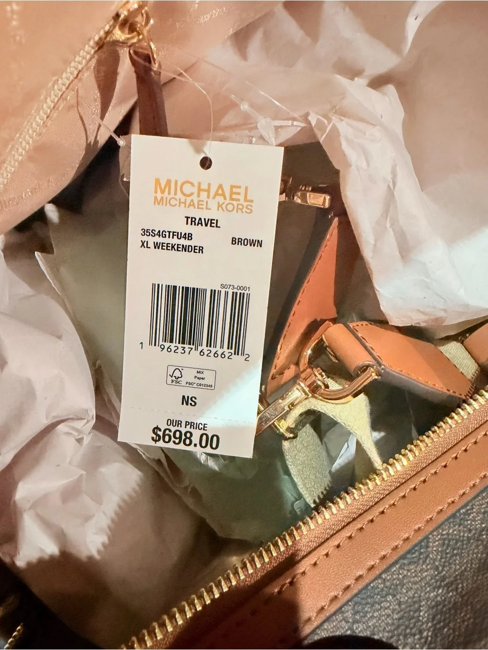 Michael Kors Jet Set Travel Extra-Large Signature Logo Weekender Bag NWT